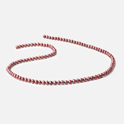 4x3mm Wine Off Round Freshwater Pearls 16 inch 108 pieces