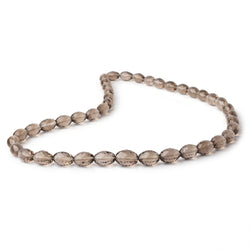 8.5x6.3-12.5x8mm Smoky Quartz faceted olive Beads 16.5 inches 40 pieces (ONLINE ORDER ONLY)