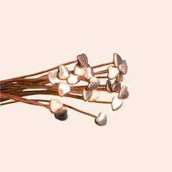 3" length Copper Headpin Heart 22 Guage 22 pcs per bag (ONLINE ORDER ONLY)