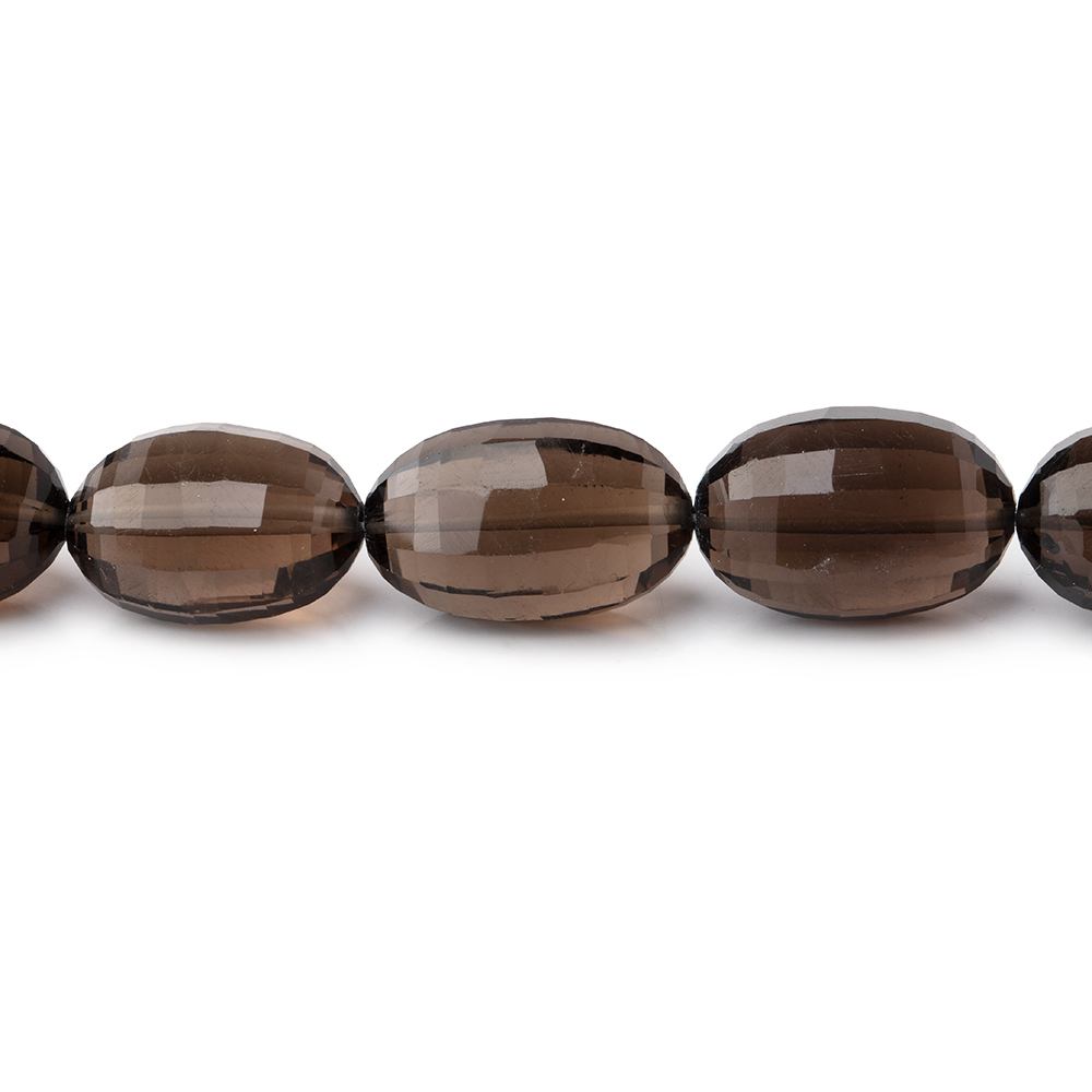 12x9-14x9mm Smoky Quartz Faceted Oval Beads 7.5 inch 14 pieces (ONLINE ORDER ONLY)