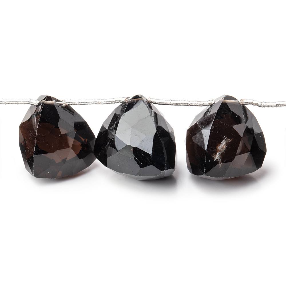 13-15mm Smoky Quartz Faceted Trillion Beads 7 inch 13 pieces (ONLINE ORDER ONLY)