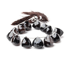 13-15mm Smoky Quartz Faceted Trillion Beads 7 inch 13 pieces (ONLINE ORDER ONLY)
