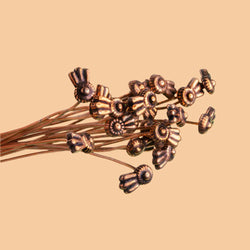 3" length Copper Ribbon Design Headpin, 22 Guage 22 pieces (ONLINE ORDER ONLY)