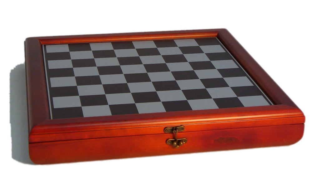 Chess Set - Civil War Resin Chessmen Generals on Cherry Stain Chest (ONLINE ORDER ONLY)