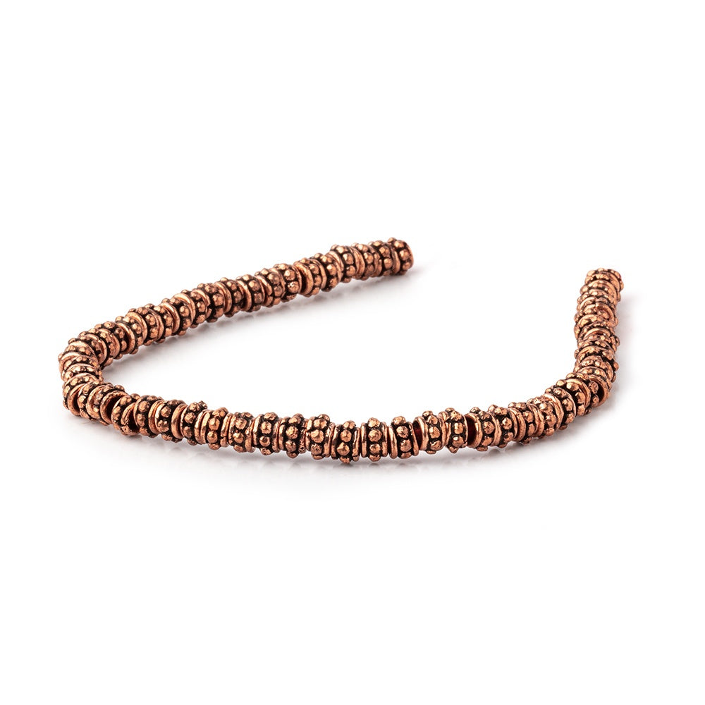 5.5x3mm Antiqued Copper Spacer Beads 8 inch 59 pieces (ONLINE ORDER ONLY)