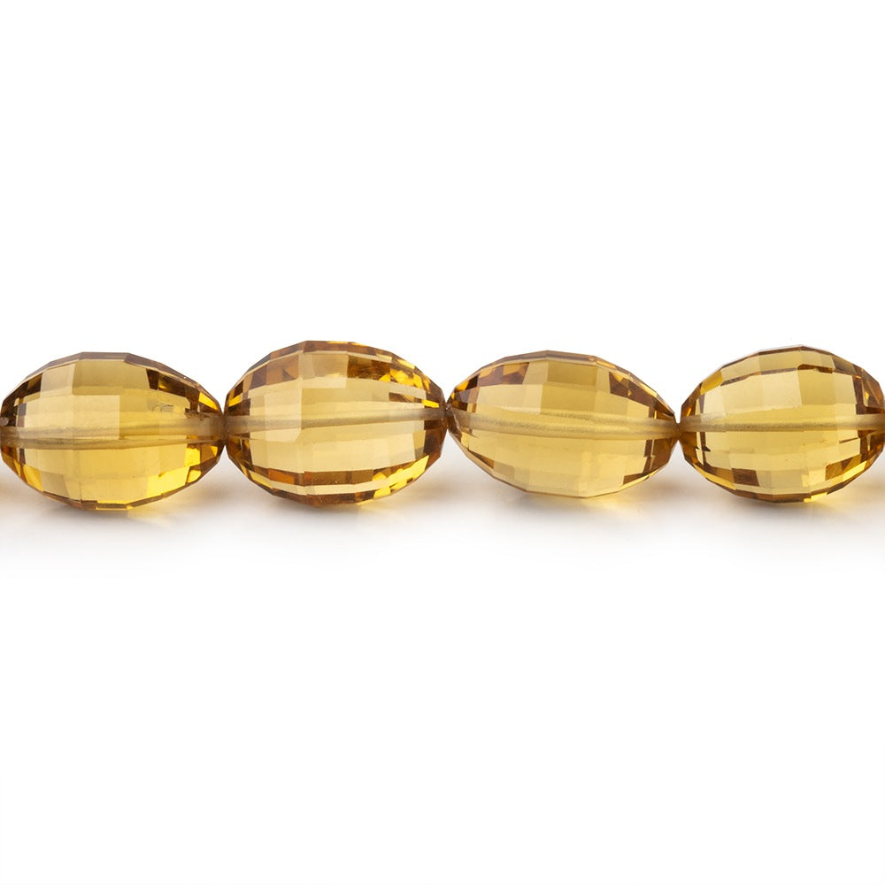 Honey Quartz Faceted Oval Beads 8 inch 18 pieces