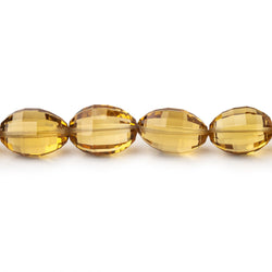 Honey Quartz Faceted Oval Beads 8 inch 18 pieces