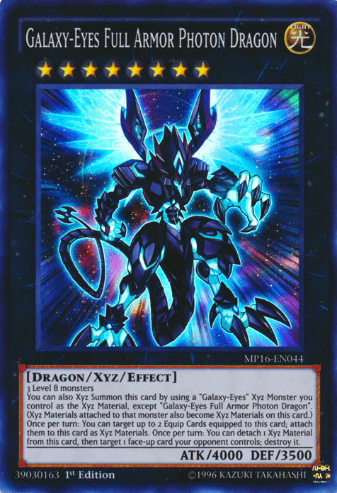 Galaxy-Eyes Full Armor Photon Dragon [MP16-EN044] Super Rare (ONLINE ORDER ONLY)
