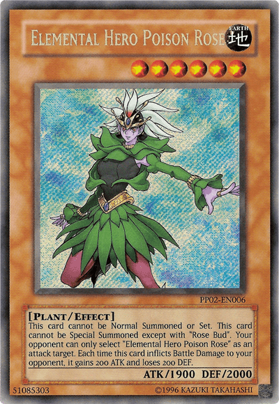 Elemental Hero Poison Rose [PP02-EN006] Secret Rare (ONLINE ORDER ONLY)