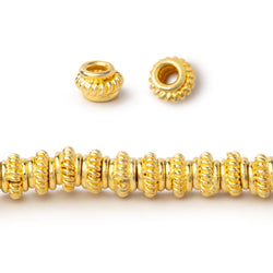 6mm Pinwheel Spacer with 2mm Large Hole Beads 8 inch 50 pieces (ONLINE ORDER ONLY)