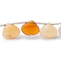 10-13mm Fire Opal Faceted Heart Beads 8 inch 12 pieces (ONLINE ORDER ONLY)