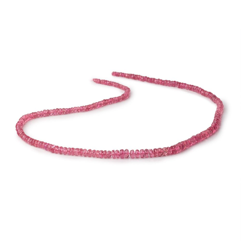 2.5-4.5mm Pink Tourmaline Faceted Rondelle Beads 16 inch 187 pieces AA (ONLINE ORDER ONLY)