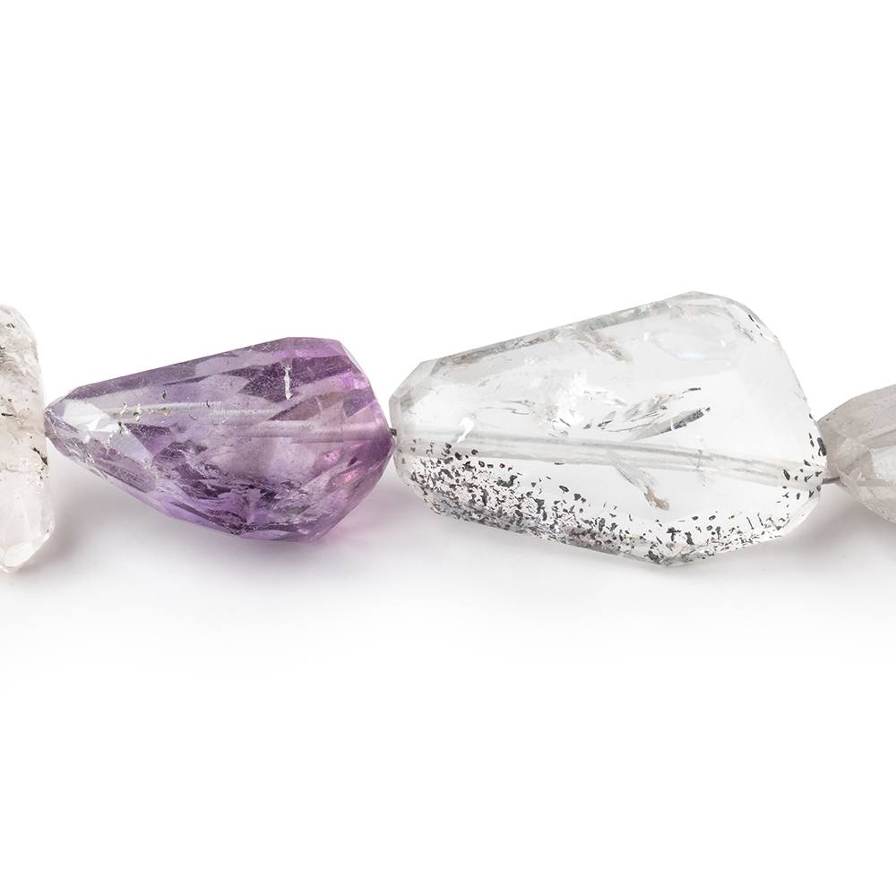 20-29mm Moss Amethyst Faceted Nugget Beads 8 inch 9 pieces (ONLINE ORDER ONLY)