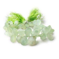 9-17mm Frosted Prehnite Plain Pear Beads 8 inch 51 pieces (ONLINE ORDER ONLY)