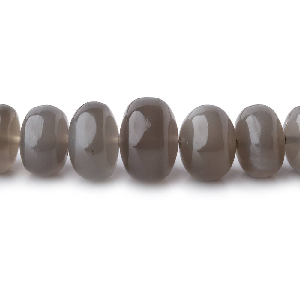 7-10mm Platinum Grey Moonstone Plain Rondelle Beads 16 inch 78 pieces (ONLINE ORDER ONLY)