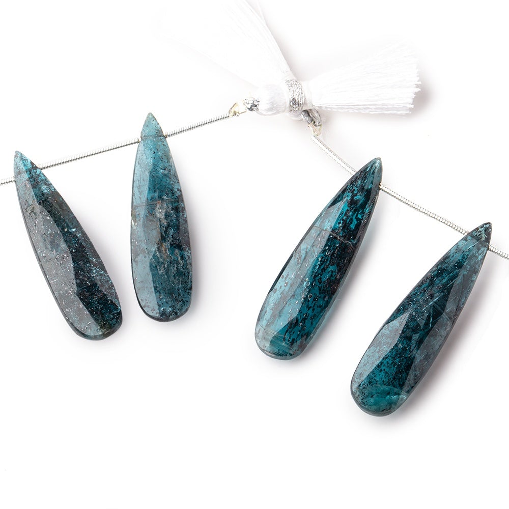 40x10mm Indigo Kyanite Faceted Pear Focal Beads Set of 2 pieces (ONLINE ORDER ONLY)
