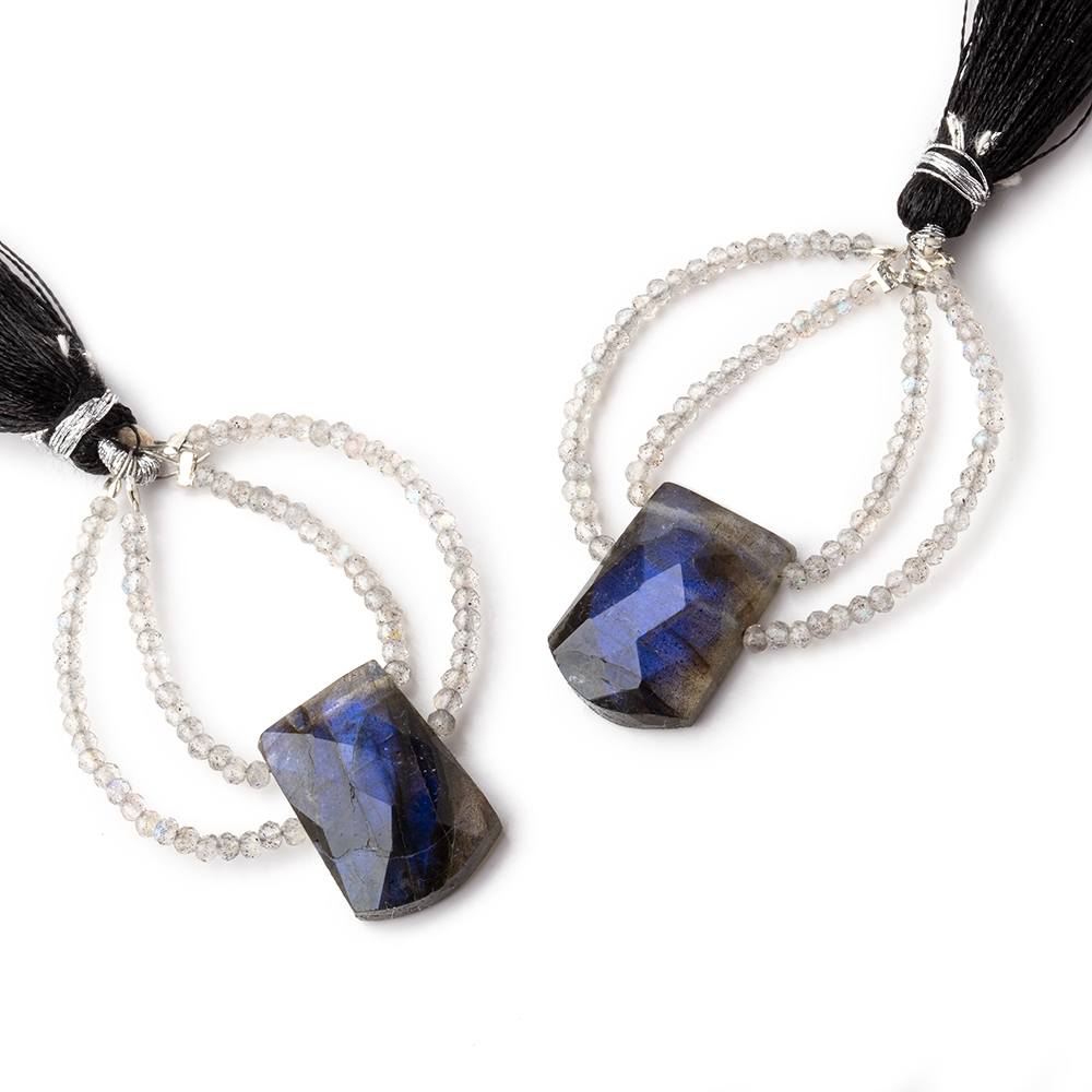 40x30mm Labradorite Fancy Focal Beads Sold as a Set of 2 (ONLINE ORDER ONLY)