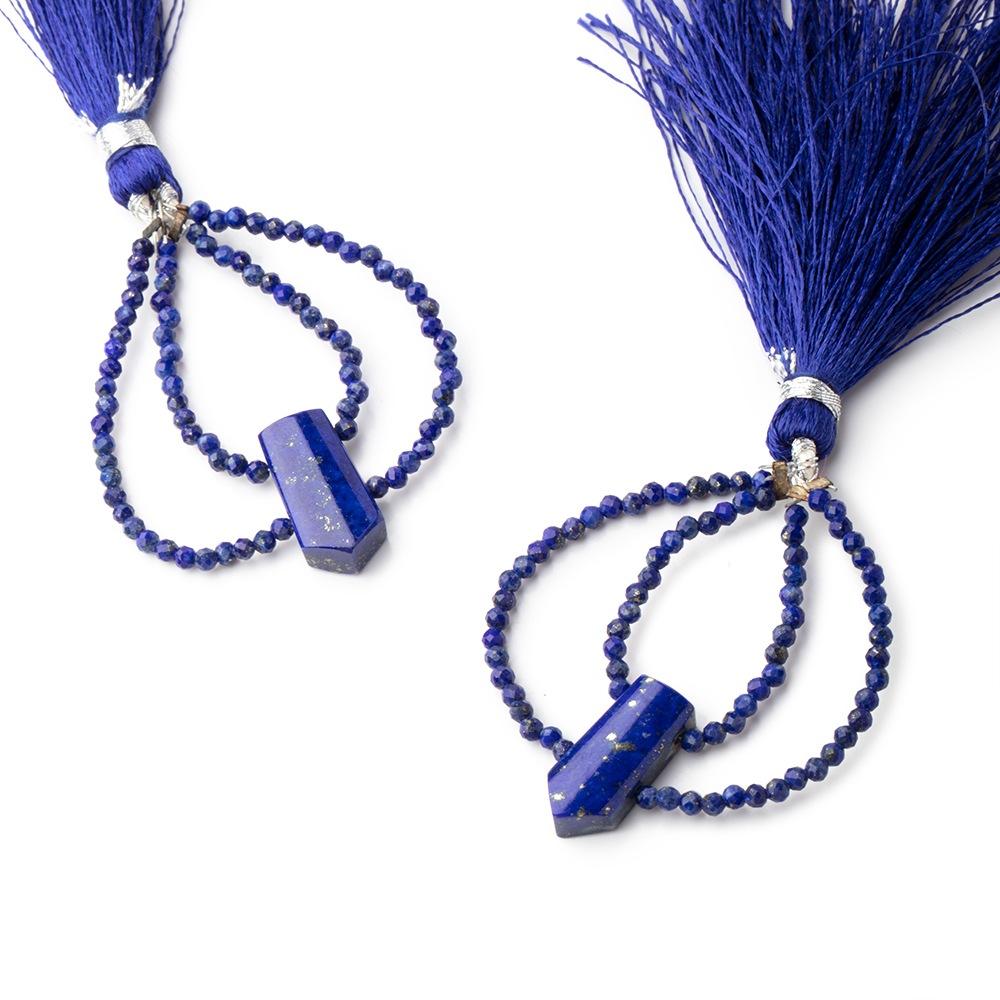 40x35mm Lapis Lazuli Fancy Focal Beads Sold as a Set of 2 (ONLINE ORDER ONLY)