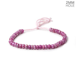 6mm Mystic Fuchsia Moonstone 2mm Large Hole Faceted Rondelles 8 inch 48 Beads (ONLINE ORDER ONLY)
