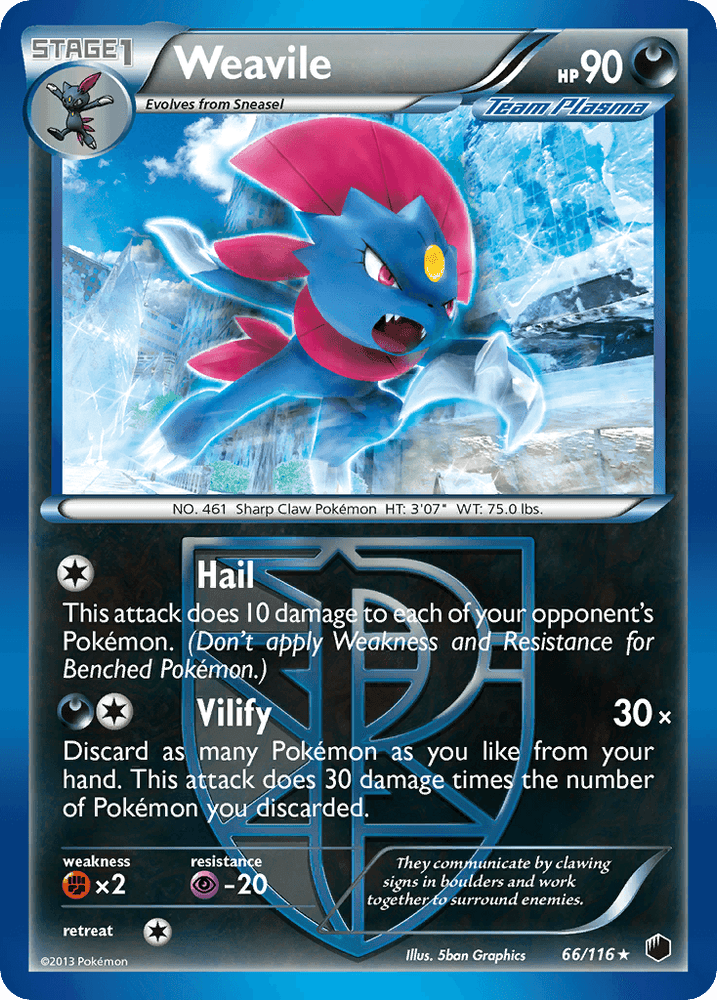 Weavile (66/116) [Black & White: Plasma Freeze] (Online Only)