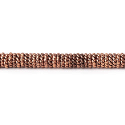 4mm Antiqued Copper Twisted Jumpring 8 inch 163 pieces (ONLINE ORDER ONLY)