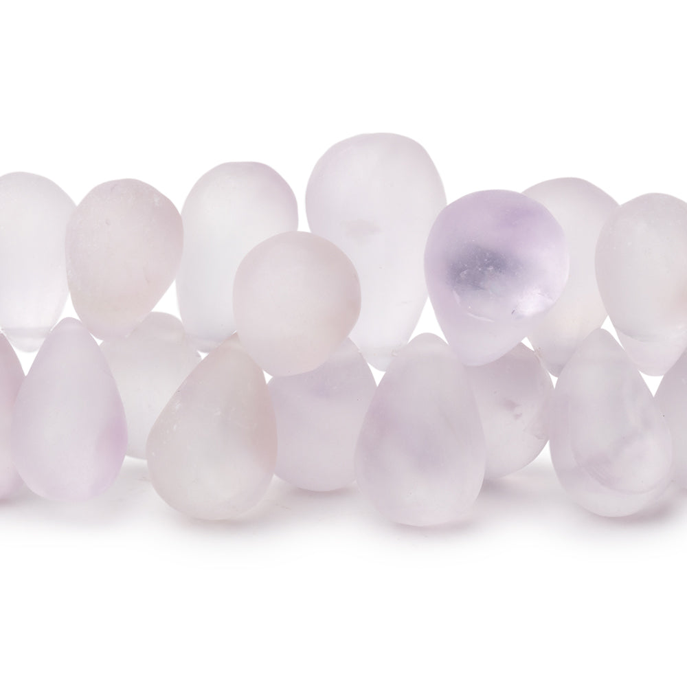 8x6-16x9mm Frosted Pink Amethyst Faceted Tear Drops 8 inch 60 Beads (ONLINE ORDER ONLY)