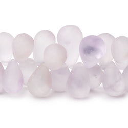 8x6-16x9mm Frosted Pink Amethyst Faceted Tear Drops 8 inch 60 Beads (ONLINE ORDER ONLY)