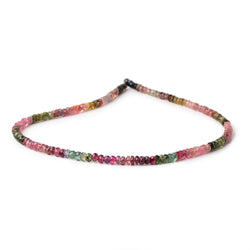 4.5mm Multi Color Tourmaline Faceted Rondelles 15 inches 150 Beads (ONLINE ORDER ONLY)