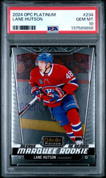 Graded 2024 O-Pee-Chee Platinum Lane Hutson #234 Rookie RC Hockey Card PSA 10 Gem Mint