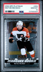 Graded 2024 O-Pee-Chee Platinum Matvei Michkov #264 Rookie RC Hockey Card PSA 10 Gem Mint
