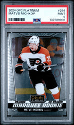 Graded 2024 O-Pee-Chee Platinum Matvei Michkov #264 Rookie RC Hockey Card PSA 9 Mint