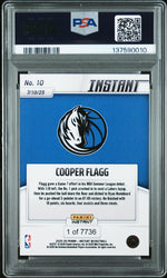 Graded 2025 Panini Instant Cooper Flagg #10 Rookie RC Basketball Card PSA 10 Gem Mint (ONLINE ORDER ONLY)