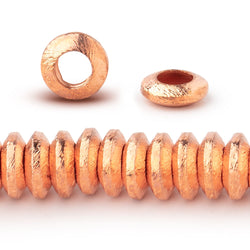 10mm Brushed Large Hole Disc Beads (ONLINE ORDER ONLY)