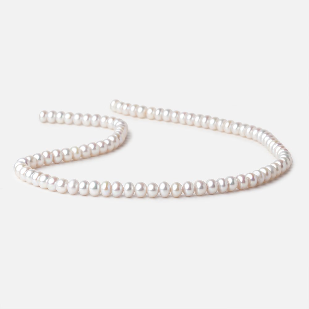 Silver Center Drill Button Freshwater Pearl (ONLINE ORDER ONLY)