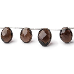 11x8-14x10mm Smoky Quartz Faceted Oval Beads 8 inch 13 pieces (ONLINE ORDER ONLY)