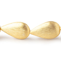 23x13mm 22kt Gold Plated Copper Brushed Pear 8 inch 9 Beads (ONLINE ORDER ONLY)