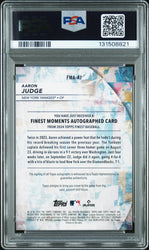 Graded 2024 Topps Finest Aaron Judge #FMA-AJ Finest Moments Autographs Baseball Card PSA 10 Auto Grade Gem Mint (ONLINE ORDER ONLY)