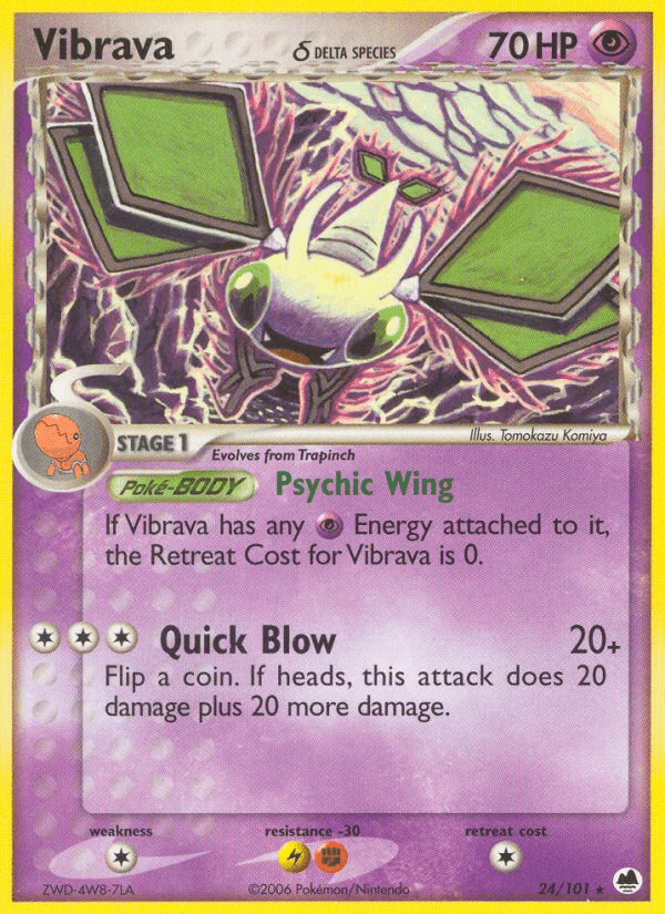 Vibrava (24/101) (Delta Species) [EX: Dragon Frontiers] (Online Only)