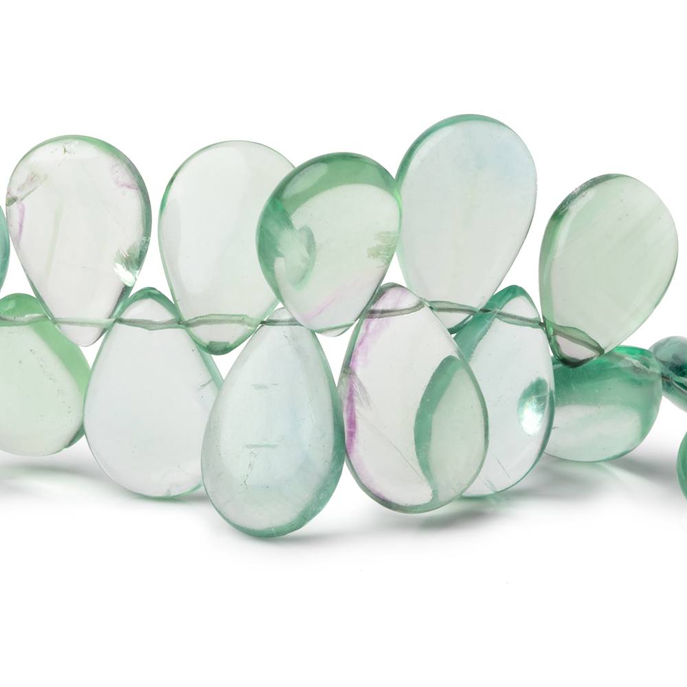 15x11-19x12mm Mint Green Fluorite Plain Pear Beads 5 inch 25 pieces (ONLINE ORDER ONLY)