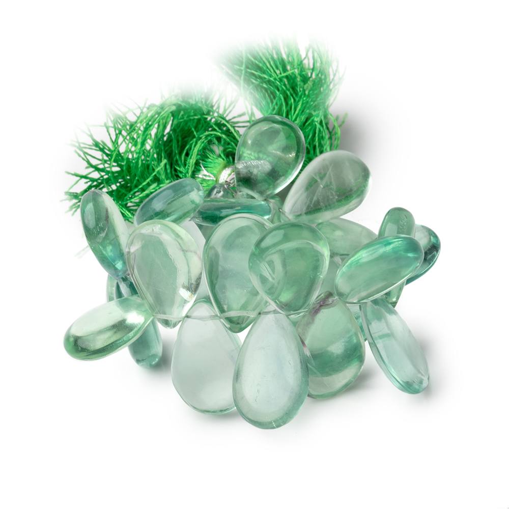 15x11-19x12mm Mint Green Fluorite Plain Pear Beads 5 inch 25 pieces (ONLINE ORDER ONLY)