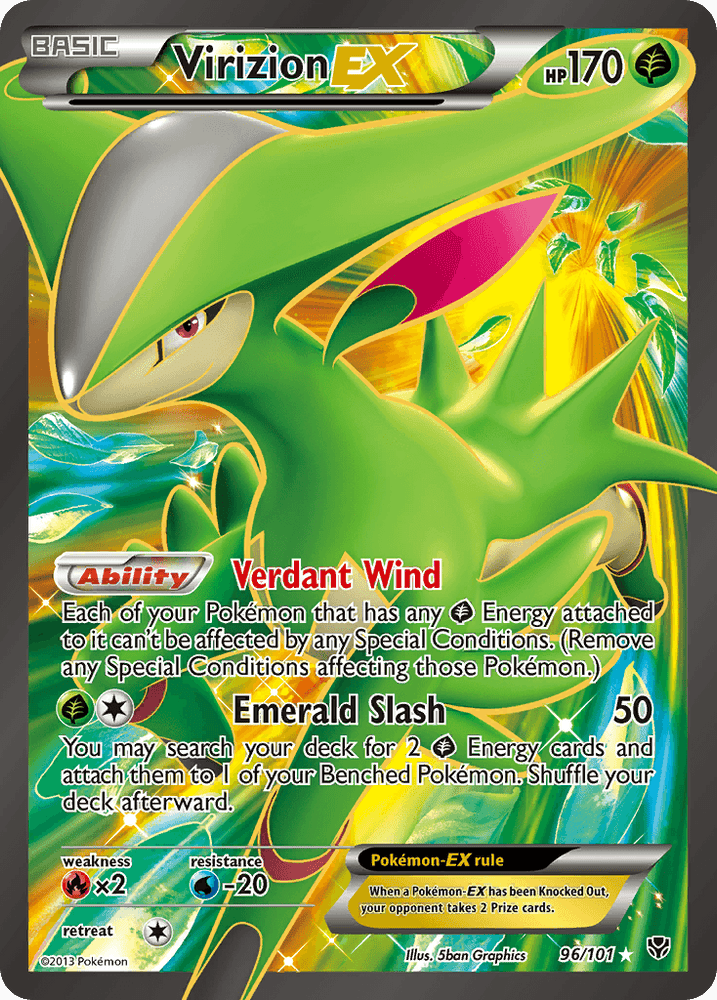 Virizion EX (96/101) [Black & White: Plasma Blast] (Online Only)