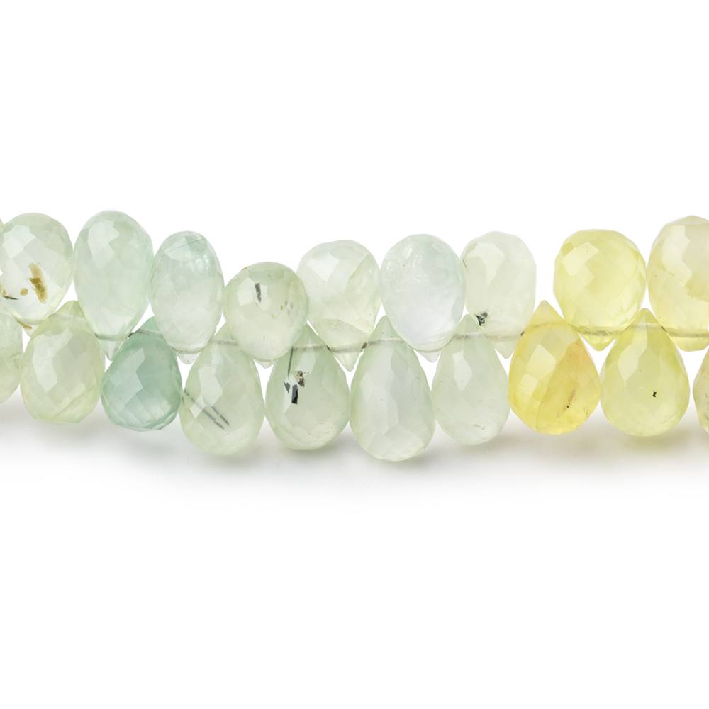 6-7mm Prehnite Tear Drop Briolette Beads 8 inch 81 pieces (ONLINE ORDER ONLY)