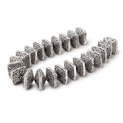 14x9mm Antiqued Sterling Silver Plated Copper Persian Design Square 8 inch 22 Beads (ONLINE ORDER ONLY)