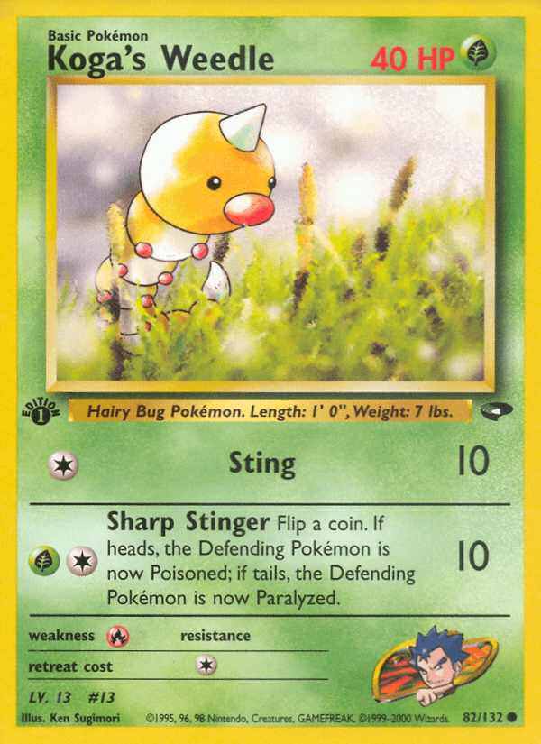 Koga's Weedle (82/132) [Gym Challenge 1st Edition] (Online Only)