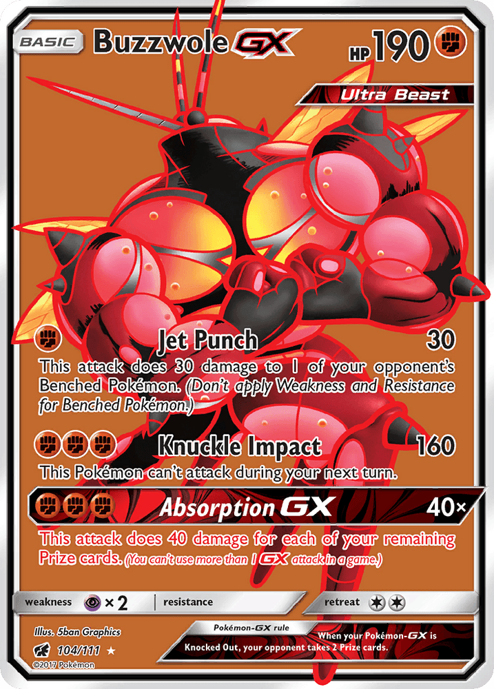 Buzzwole GX (104/111) [Sun & Moon: Crimson Invasion] (Online Only)