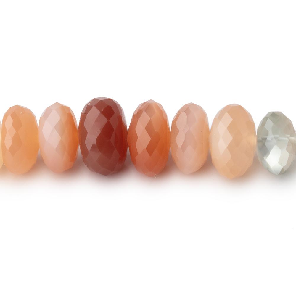 8-9mm Multi Color Moonstone Faceted Rondelle Beads 16 inch 84 pieces (ONLINE ORDER ONLY)