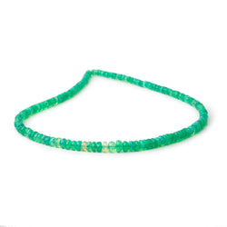 3.5-5.5mm Kelly Green Ethiopian Opal Faceted Rondelles 16 inch 166 Beads AA (ONLINE ORDER ONLY)