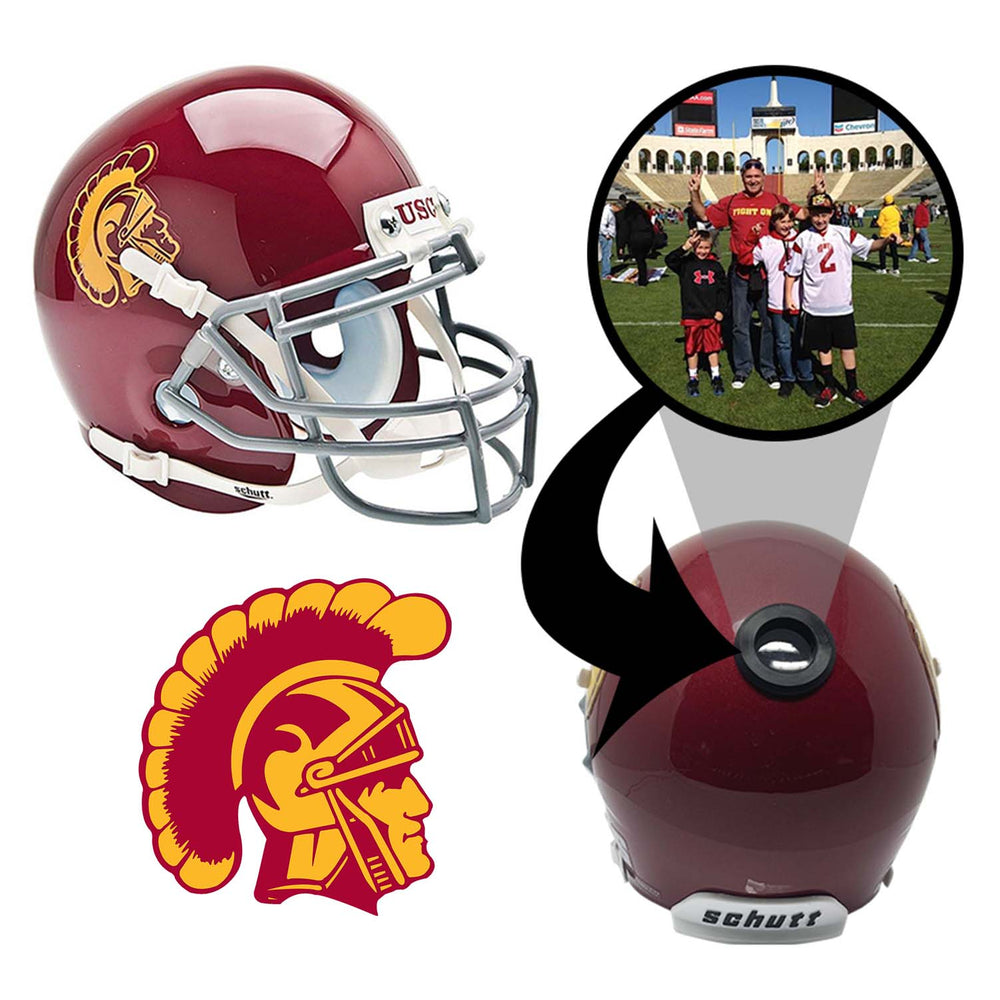 USC Trojans College Football Collectible Mini Helmet - Picture Inside - FANZ Collectibles (Online Order Only) (ONLINE ORDER ONLY)