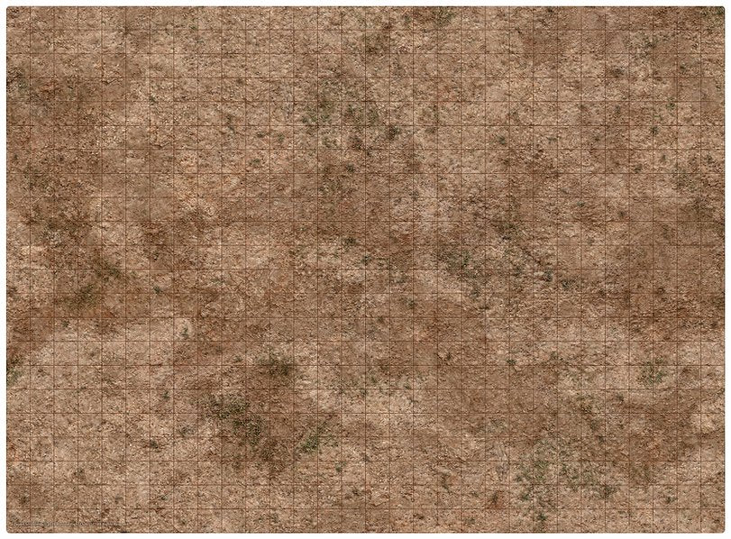 Monster Scenery: 3x3 Adventure Mat - Broken Grassland / Desert Scrubland