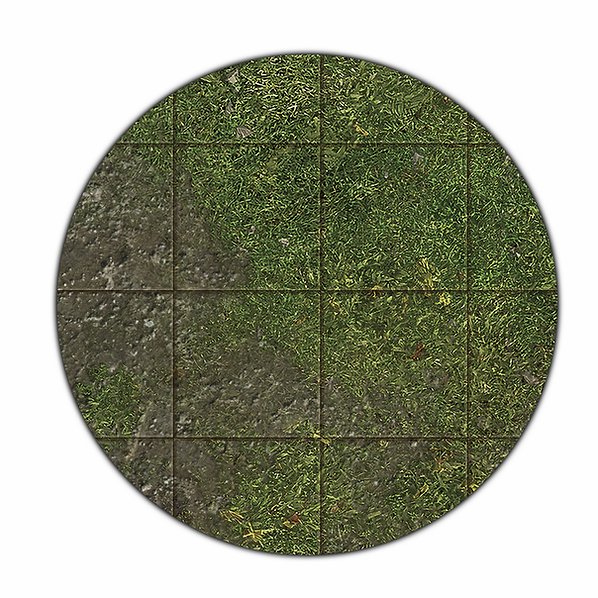 Monster Scenery: 3x3 Adventure Mat - Broken Grassland / Desert Scrubland
